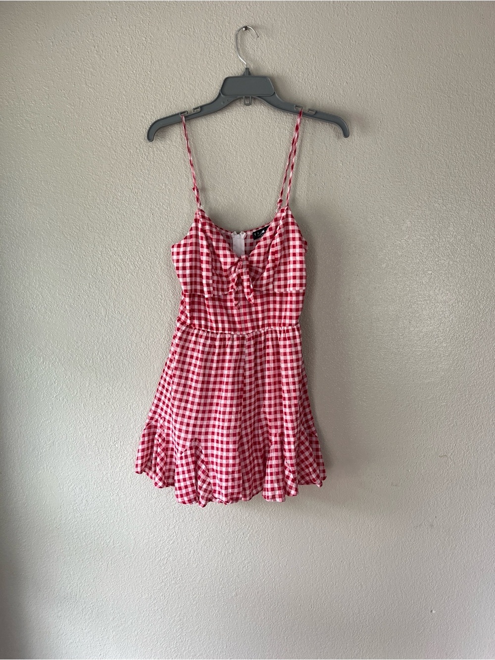 Trixxi Red and White Gingham Mini Dress